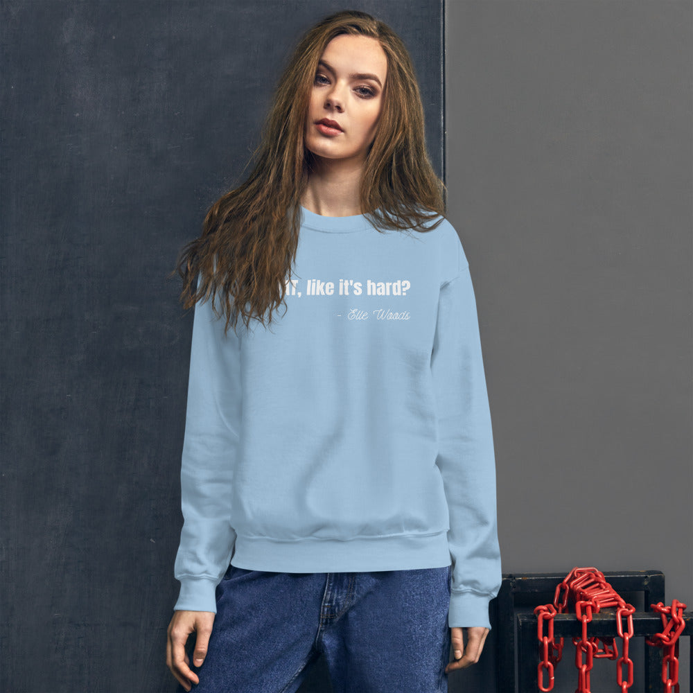 Lawyer Sweater - Elle Woods Legally Blonde - Unisex Long Sleeve Pull Over - The Legal Boutique