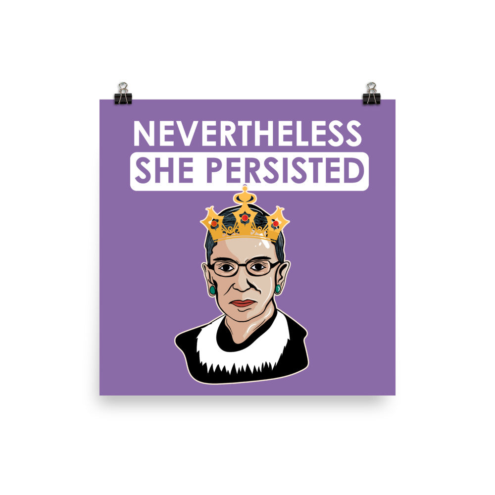 Digital Print - Nevertheless She Persisted Ginsburg - Law Student Poster - The Legal Boutique
