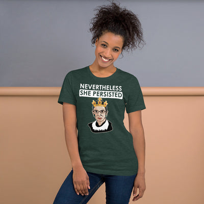 Attorney Gift T-Shirt - She Persisted Ginsburg - Unisex Short Sleeve Shirt - The Legal Boutique