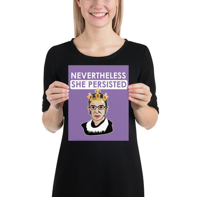 Digital Print - Nevertheless She Persisted Ginsburg - Law Student Poster - The Legal Boutique
