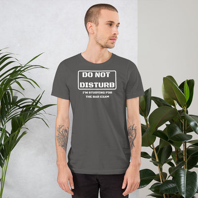 Law School Gift Shirt - Do Not Disturb Bar Exam White - Unisex Short Sleeve T Shirt - The Legal Boutique