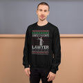 Ugly Christmas Sweater - Santa's Favorite Lawyer - Unisex Crew Neck Sweatshirt - The Legal Boutique