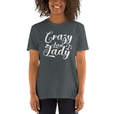 Attorney Gift T Shirt - Crazy Law Lady White - Women's Short Sleeve Shirt - The Legal Boutique