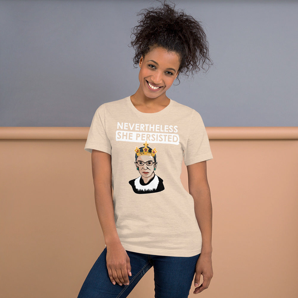 Attorney Gift T-Shirt - She Persisted Ginsburg - Unisex Short Sleeve Shirt - The Legal Boutique