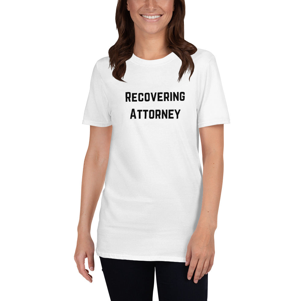 Lawyer T Shirt - Recovering Attorney Black - Unisex Short Sleeve Shirt - The Legal Boutique