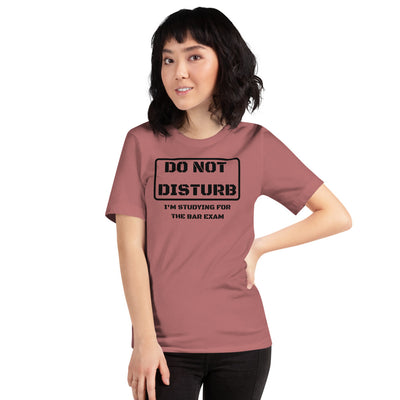 Law School Gift Shirt - Do Not Disturb Bar Exam Black - Unisex Short Sleeve T Shirt - The Legal Boutique