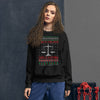 Ugly Christmas Sweater - Be Nice to Your Lawyer, Santa is Watching - Unisex Crew Neck Sweatshirt - The Legal Boutique