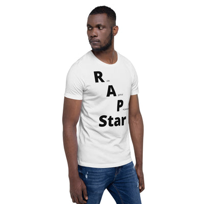 Law Student T Shirt - RAP Star Black - Unisex Short Sleeve Shirt - The Legal Boutique