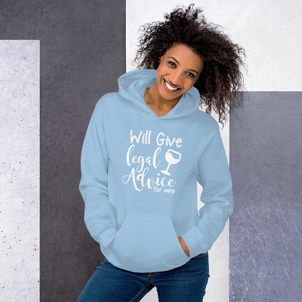 Lawyer Gift Hoodie - Legal Advice for Wine - Unisex Hooded Sweatshirt - The Legal Boutique