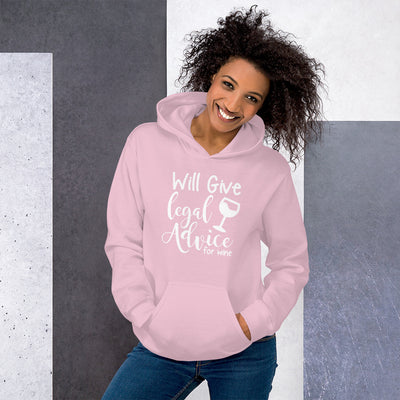 Lawyer Gift Hoodie - Legal Advice for Wine - Unisex Hooded Sweatshirt - The Legal Boutique