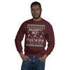 Ugly Christmas Sweater - Naughty? Nice? I Plead the Fifth - Unisex Crew Neck Sweatshirt